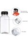 FUFU 12pcs 8oz Plastic Juice Bottles with Caps, Empty Clear Plastic Bottles Bulk with Black Tamper