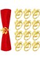 Wisfunlly 12Pcs Gold Leaf Napkin Rings Set, Metal Napkin Holders for Cloth Napkins Autumn Napkin Ri