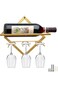 AXIYIBZI Metal Wall Mounted Wine Holder, Upgrade Collapsible Wall Hanging Red Wine Racks Organizer