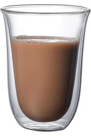 HOOPZOZA Glass Coffee Cup Mug Double Layer Tea Cup Drink Cup For Home Bar 300ML (300)