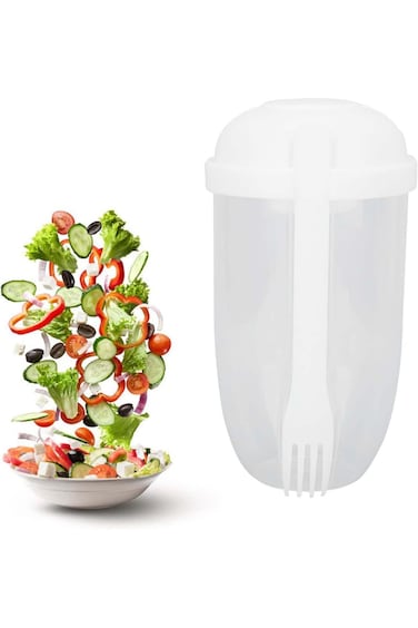 ALMEKAQUZ Salad Container Cup, Breakfast Salad Cup Easy To Clean, Fresh Salad Cup, Salad Shaker Con