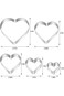 Heart Cookie Cutter Set - 5 Piece - 4.57" 3.86" 2.95" 1.97&rdquo; 1.38" - Heart Shaped Cookie Cutters Fon