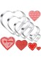 Heart Cookie Cutter Set - 5 Piece - 4.57" 3.86" 2.95" 1.97&rdquo; 1.38" - Heart Shaped Cookie Cutters Fon