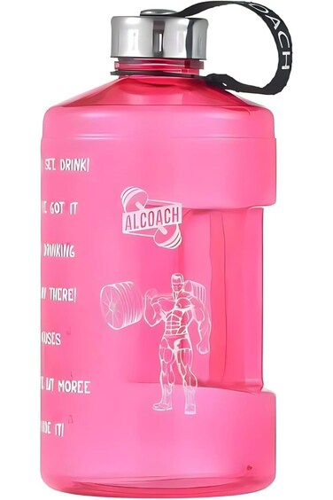 ALCOACH Gallon Water Bottle With Times To Drink - 2.2L/74 OZ Water Bottle - Motivational Water Bott