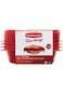 Rubbermaid TakeAlongs 2.9-Cup Square Food Storage Containers, 4-Pack, Chili Red