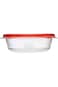 Rubbermaid TakeAlongs 2.9-Cup Square Food Storage Containers, 4-Pack, Chili Red