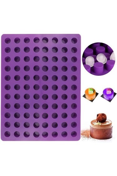 قوالب الشوكولاتة البوليفية، 88 تجويفًا، قالب سيليكون أسطواني غير لاصق، بدون طعم، غير سام