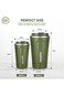 Shopnic Stainless Steel Coffee Cup Travel Mug (380ml/12oz, Green)