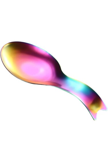 Fish Shape Stainless Steel Spoon Rest for Stove Top Metal Spoon Holder for Kitchen Counter Cooking