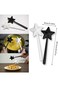 ALMEKAQUZ 2Pcs Black and White Salt and Pepper Shaker Magic Wands, Pentagram Shape Salt Dispenser,