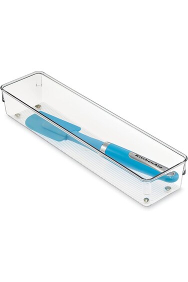 InterDesign iDesign ID52530ES Plastic Linus D. Organizer, Plastic, Clear, W 32.6 x H 7.8 x D 5.6 cm