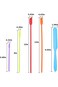 KASTWAVE 5 PCS Color Mini Thin Silicone Slim Spatulas Gadget Set, Small Jar Long Handle Skinny Make