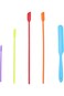 KASTWAVE 5 PCS Color Mini Thin Silicone Slim Spatulas Gadget Set, Small Jar Long Handle Skinny Make