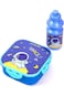 Eazy Kids Lunch Box and Water Bottle With Bag - Space Blue