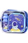 Eazy Kids Lunch Box and Water Bottle With Bag - Space Blue