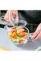 Clear Soup Bowls with Handle and Glass Lid 550ml 18 OZ, Microwave Round Cereal Mug Mixing Bowl Insu
