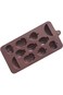Food Grade Non Stick Chocolate Candy Molds, Fruit Shape Silicone Mold, for Candy, 3 Molds - Brown