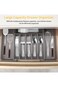 Large Capacity Silverware Drawer Organizer, Expandable Kitchen Utensil Organizer, Durable Kitchen D