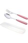 Portable Flatware Set with Case 304 Stainless Steel Fork and Spoon Reusable Flatware Set Dishwasher
