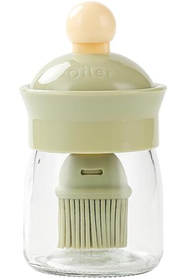iDreaming Oil Dispenser with Brush, Glass Oil Dispenser Bottle for Kitchen, 2 IN 1 Olive Oil Dispen