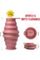 Collapsible Water Bottles 500ml BPA Free Leak Proof Foldable Silicone Bottle with Anti-Collapse Rin
