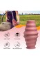 Collapsible Water Bottles 500ml BPA Free Leak Proof Foldable Silicone Bottle with Anti-Collapse Rin