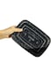 Alsaqer [5 Pack]Compartment Black Base with Lids Food Storage Container(32 oz) RE 32  Disposable Fo