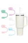 Straw Cover, Silicone Straw Topper, Dust-Proof Reusable Cute Silicone Straw Cap, Cups Accessories