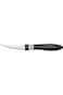 Tramontina Cor&amp;Cor 2 Pieces Tomato Knife Set with Stainless Steel Blade and Black Polypropylene Han