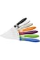 Tramontina Cor&amp;Cor 2 Pieces Tomato Knife Set with Stainless Steel Blade and Black Polypropylene Han