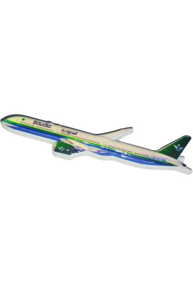 مغناطيس ثلاجة لطائرات الخطوط الجوية السعودية - تذكار طيران مميز يجسد التصميم المميز للطائرة