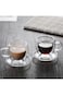 HOOPZOZA 80mL Espresso Cups Double Wall Coffee Cup with Handle for Espresso Machine and Coffee Make