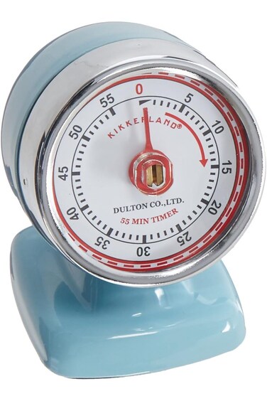 Kikkerland Vintage Streamline Kitchen Timer, Blue