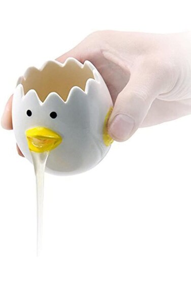 AMZWISH EJOTSTSD LuoCoCo Cute Egg Separator, Ceramics Vomiting Chicken Egg Yolk White Separator, Pr