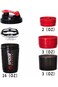 DORSA Spider Bottle water bottle Protein Shaker 500ml with storage containers Red, HM-PS-8008-R, Sp