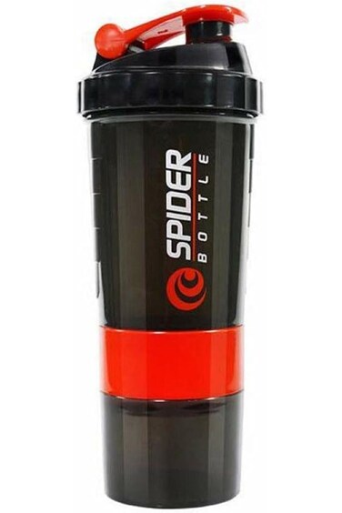 DORSA Spider Bottle water bottle Protein Shaker 500ml with storage containers Red, HM-PS-8008-R, Sp