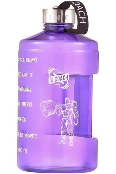 ALCOACH Gallon Water Bottle With Times To Drink - 2.2L/74 OZ Water Bottle - Motivational Water Bott