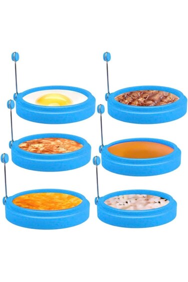 Egg Ring, Fried Egg Mold, Egg Separator, Reusable Cooking Rings, Silicone Non-Stick Egg Shaper Ring