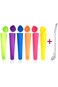 Excefore Popsicles Molds, 6 Pack Multi Colors Popsicle Maker with Lids for Kids, Baby Popsicle Mold