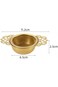 Golden Tea Strainer with Base, Stainless Steel Kung Fu Tea Brew Tea Filter - For Tea Lovers - Perfe