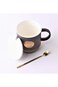 Home Concept Tea Cup And Lid With Gold Spoon -400ml