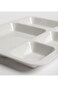 Rectangular Serving Plate 13X11 Inch Melamine Divided Rectangular Serving Plate for Nuts, Desserts