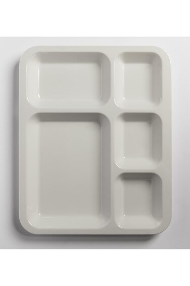 Rectangular Serving Plate 13X11 Inch Melamine Divided Rectangular Serving Plate for Nuts, Desserts