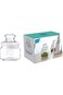 OCEAN Pop Jar Glass Lid Set, 2 Pieces, Clear, 325 ml, B0251102