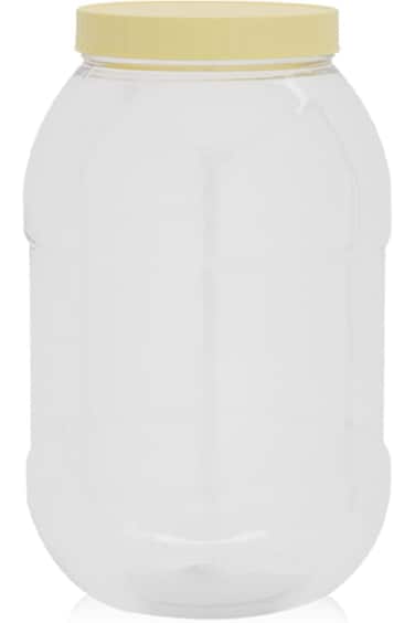 Royalford Round PET Jar with Cap, Clear 3 Liter Capacity, RF11100