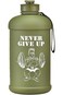 ALCOACH Water Bottle(Never Give Up) (2.2 L)   Half Gallon   Carry Handle   Big Water Jug For Sport