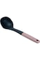 Cuisine Art PP Handle Nylon Soup Ladle with Hanging Hole, Heat Resistant, Light Maroon (Rose)