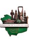Saudi Arabia Souvenir Fridge Magnet, Metal Landmark Design with Green Map, Bronze Finish 3D Design