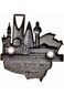 Saudi Arabia Souvenir Fridge Magnet, Metal Landmark Design with Green Map, Bronze Finish 3D Design