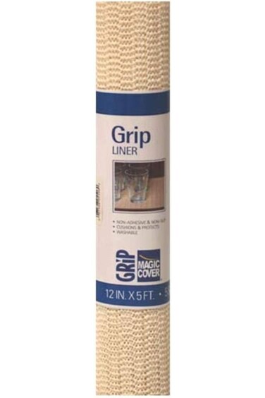 Magic Cover Grip Liner For Drawer, Shelf, Counter Tops and Surface Setting - Natural - 12''x5'
